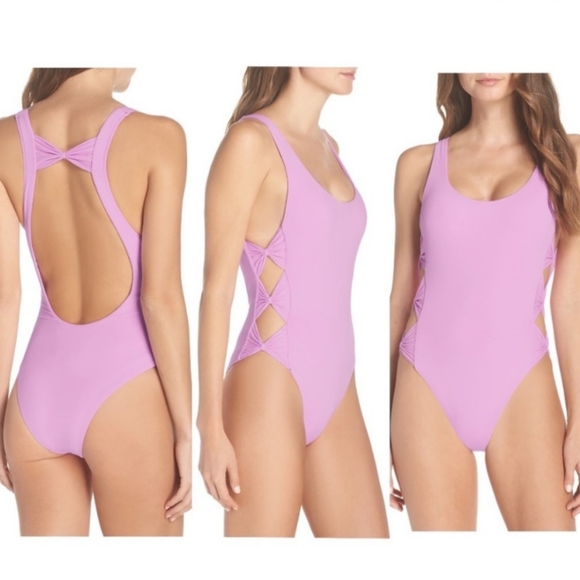 Isabella Rose Orchid Bow Tie Swimsuit - Picture 1 of 12